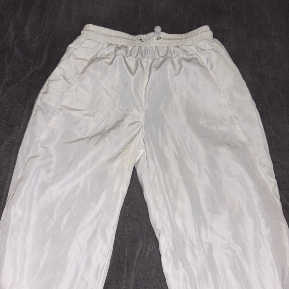Forever 21 White Elastic Waist Pants